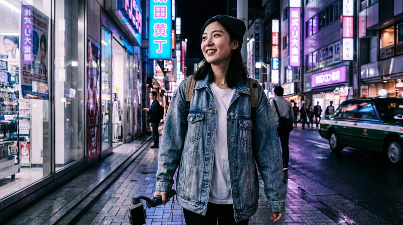 尤物视频城市短视频：霓虹夜色下的街拍vlog