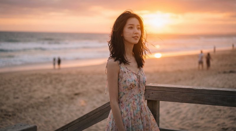 尤物视频旅行视频：海边日落浪漫旅拍